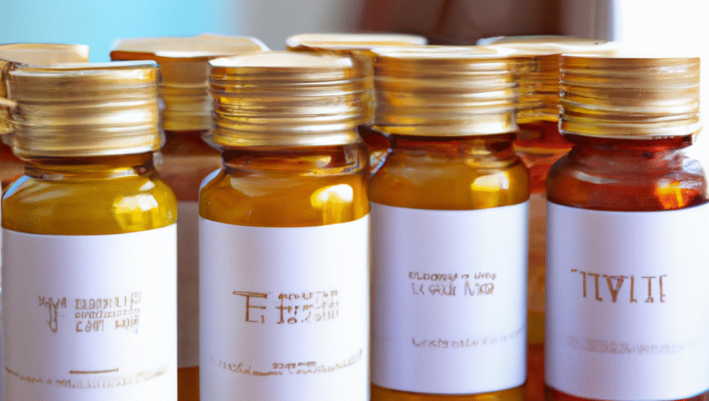 Bottles of immune supplements